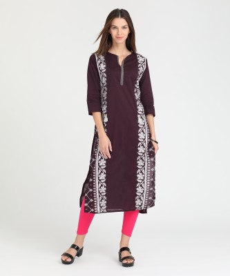 Vishudh Women Solid Straight Kurta(Multicolor)