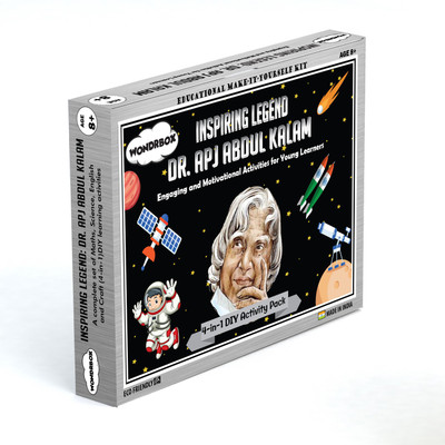 WondrBox Inspiring Legend: Dr. APJ Abdul Kalam – (4-in-1) learning DIY activities kit – Age 8+ Board Game