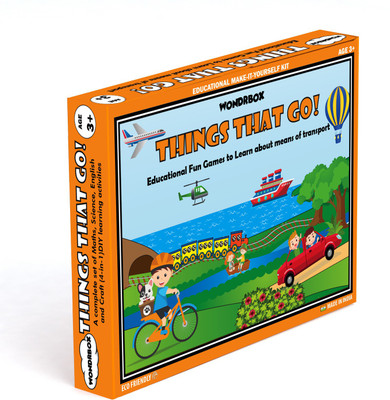

WondrBox Things That GO! - (4-in-1) Learning activities kit - Age 3+(Multicolor)