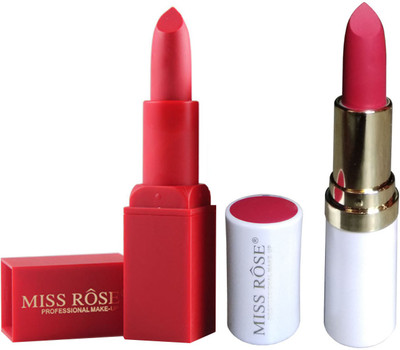 

Miss Rose Matte Makeup Red & Pink Color Lipstick(Multicolor)