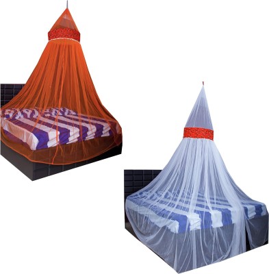 Creative Textiles Polyester Adults Washable COZY SLEEP.. Mosquito Net(Multicolor, Ceiling Hung)