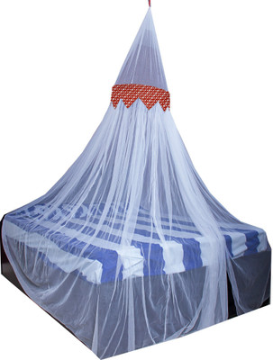 Creative Textiles Polyester Adults Washable Double Bed Mosquito Net Mosquito Net(Multicolor, Ceiling Hung)