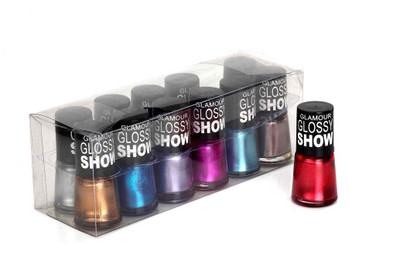 

FASHION 1 Glamour glossy show cosmetics makeup touch n try glossy nail polish extra shine Fashion color multy