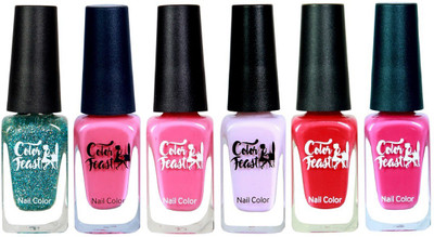 

miss nails 6PCS COMBO 11ML NAIL POLISH Multi(Pack of 6)
