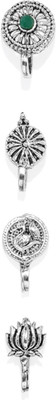 

Zaveri Pearls Silver Plated Zinc Nose Ring(Pack of 4)