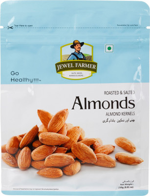 

Jewel Farmer Roasted almonds ( 250 g) Almonds(250 g, Pouch)