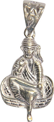 HIGH POLISH SILVER sai baba 3 Silver Silver Locket