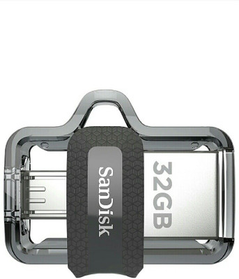 SanDisk ULTRA Dual Drive, M3.0 32 GB Pen Drive(Black, Silver)