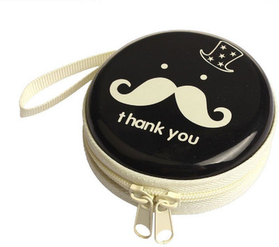 

FORE TREND Coin Pouch & Zipper Cable Earphone Storage Pouch Coin Purse(Black)