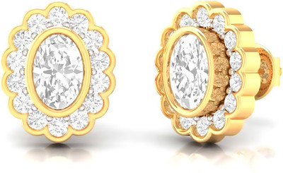 

sree kumaran thangamaligai Alluring Stone Casting Fancy Stud Yellow Gold 22kt Stud Earring