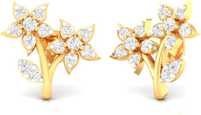 

sree kumaran thangamaligai Alluring Stone Casting Fancy Stud Yellow Gold 22kt Stud Earring