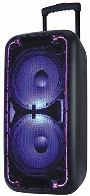 

Maxcart 2 x 10'' Portable Bluetooth Professional 2 x 10'' Portable Bluetooth Professional Speaker System with Disco LED Light - FM Stereo/Radio,USB/SD card Input,Mic Input,Remote Control Outdoor PA System(220 W)