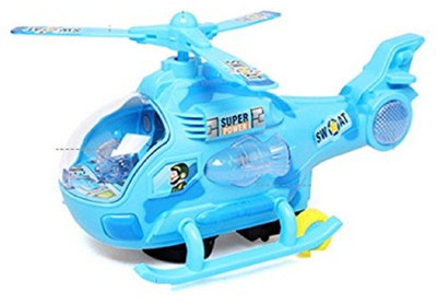 

imtion 3D Light System Mini Running Helicopter Aircraft Toys for kids Use 3 + Years Kids(Multicolor)