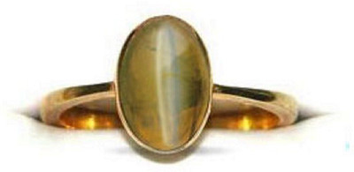 

Jaipur Gemstone Cat's Eye Ring With Natural Cat's Eye Stone Stone Cat's Eye Gold-plated Plated Ring, Green