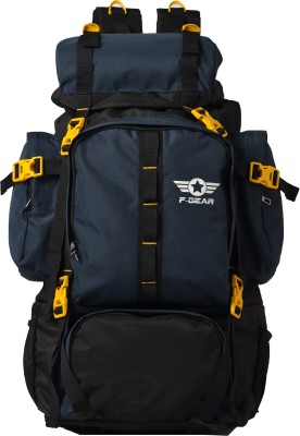 

F Gear Neutron Blk Navy Checks Rucksack - 50(Black, Blue)