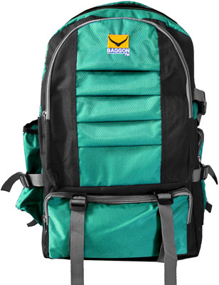 

BAGGON Spacious Rucksack Travel Trekking Bag Rucksack - 40 L(Black, Green)