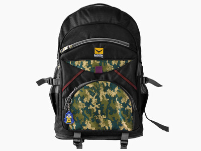 

BAGGON Black Camouflage Rucksack Travel Trekking High End Bag Rucksack - 40 L(Black)