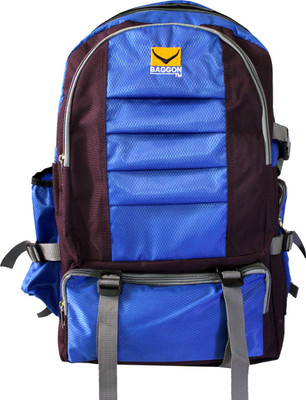 

BAGGON Spacious Rucksack Travel Trekking Bag Rucksack - 40 L(Maroon, Blue), Blue;maroon