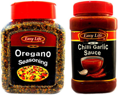 

Easy Life Combo Pack of Chilli Garlic Sauce and Oregano Seasoning Sauce(590 g)