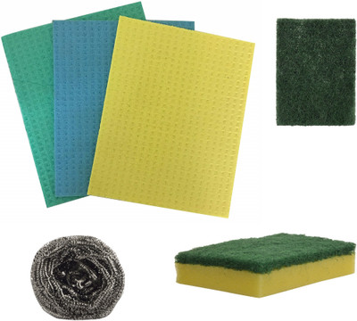 Brite Guard Cellulose Sponge Mop Set Sponge Wipe(Regular, Pack of 6)