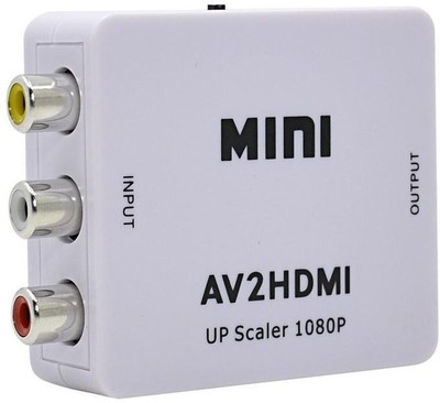 

TrustEdge White AV to HDMI 1080P, Full HD Mini Audio Video Converter Adapter Box Media Streaming Device(White)