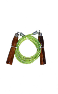 

PMG Wooden Handle Pvc Rope For Gym Training & Workout Freestyle Skipping Rope(Green, Length: 65 inch)