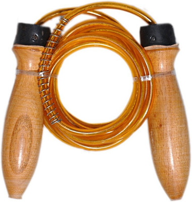 

PMG Wooden Handle PVC Rope for Gym Training & Workout Freestyle Skipping Rope(Yellow, Length: 65 inch)