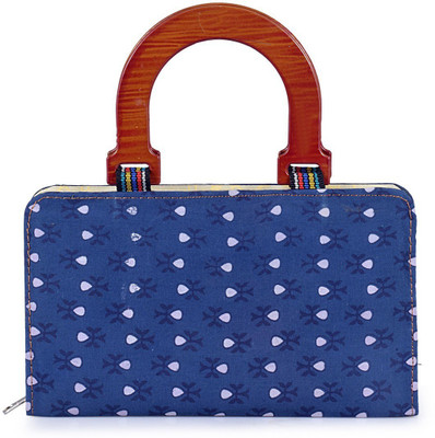 

HAPHAE Women Casual Blue Fabric Clutch