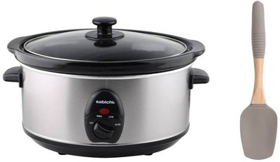 

Sabichi Black 3ltr Slow Cooker with Large Silicone Spatula Slow Cooker(3 L)