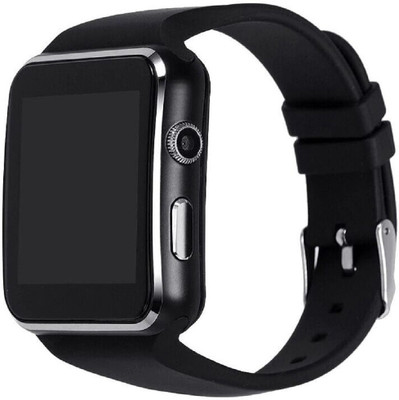 

FANOSONS X6 with SIM Slot and 32GB Memory Card Slot and Bluetooth and Fitness Tracker and all 4G Android and iOS Smartwatch Silver Smartwatch(Black Strap Free Size)