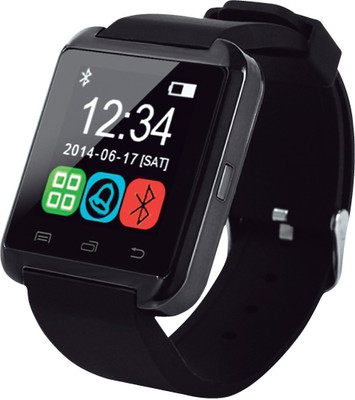 

FANOSONS U8 with Bluetooth and Fitness Tracker and iOS Android Smartwatch (Black with Black Strap) Black Smartwatch(Black Strap Free Size)