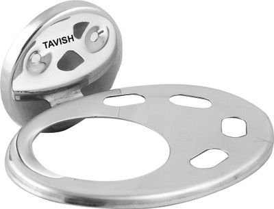 

TAVISH Soap Dish with Tumbler Holder Or Soap Case with Toothbrush Stand for Bathroom and Kitchen - TISSU-39(Steel)
