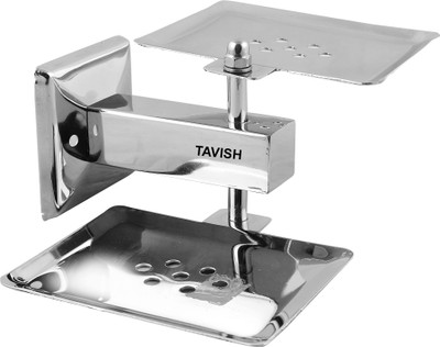 

TAVISH Stainless Steel Dish Soap Stand Bathroom Holder Anti Rust Corrosion - TISSU-29(Steel)