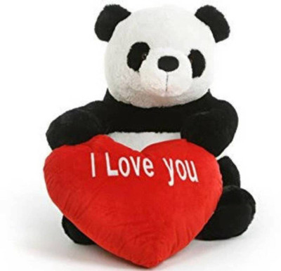 

HOMOKART White & Black Panda & Red Heart - 23.62204724409449 inch(White, Black), Black;white