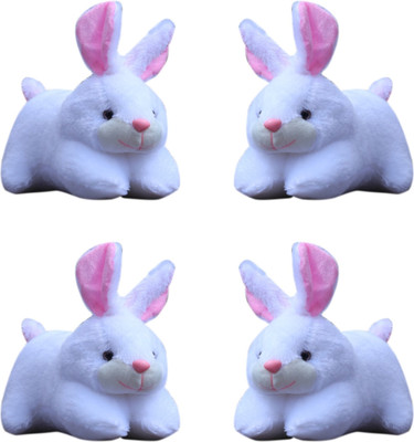 

SPD TEDDY SPD 4 Pics Soft Toys Cute Rabbit soft Push Toys For Kids Birthday/Home/Car Decoration & Valentine - 26.01 cm (Pure White) - 26.01 cm(White)