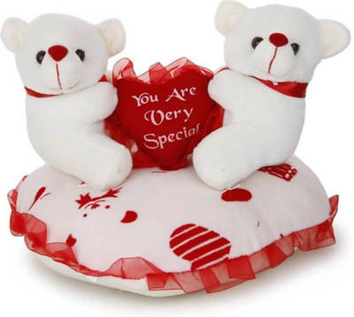 

HOMOKART Valentine White Couple With Heart On White Heart - 12 inch(Red)