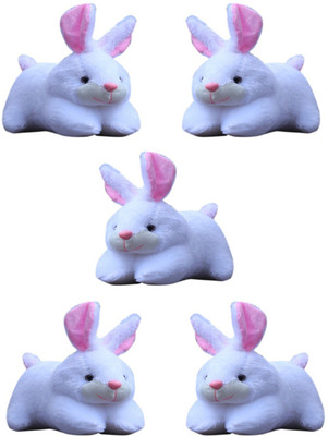 

NKS Teddy Bear 5 Pics Soft Toys Cute Rabbit soft Push Toys For Kids Birthday/Home/Car Decoration & Valentine - 26.01 cm (Pure White) - 26.01 cm(White)