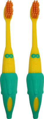 

Majik Combo of 2 Brush Set for Kids Daily Use, Designing Tooth Brush Soft Toothbrush(Pack of 2)