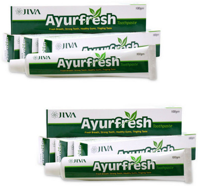

Jiva Ayurveda Ayurfresh toothpaste || Relieves Toothache & Bad Breath Toothpaste(100 g, Pack of 2)