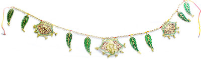 

THE HOLY MART Bandhanwa Gold plated Metal Bandhanwar by The Holy Mart | Door decoration | Door valence| Door and window hangingr (Toran) Toran(Metal)