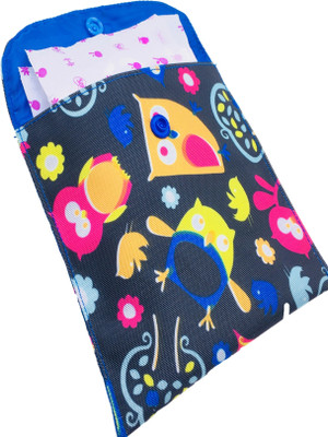 

Meher Collection Cosmetic Pouch(Multicolor, Blue), Bird design;blue lining;printed