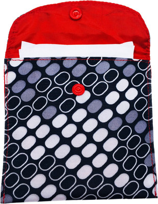 

Meher Collection Cosmetic Pouch(Multicolor, Red, Black, White, Grey), Box design;printed;red lining