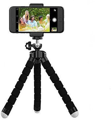 

BUY GENUINE Portable Flexible Sponge Octopus Tripod Stand Mount Monopod Phone Holder For Gopro Camera DSLR Mount Tripod(Black, Supports Up to 1000)
