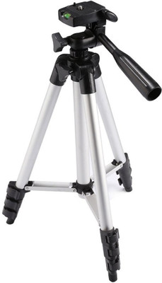 

Padraig 3110 Foldable Camera Tripod With Mobile Clip Holder Bracket, Fully Flexible Mount Cum Tripod, Stand with 3D Head & Quick Release Plate Tripod(Silver, Supports Up to 1500)