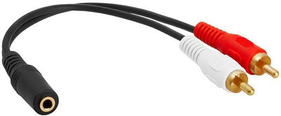 

TechGear TV-out Cable 3.5mm Stereo Female(Black, For TV)
