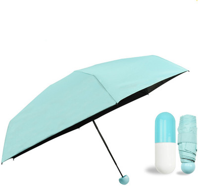 

Taslar Small Mini Folding Capsule Umbrella Umbrella(Blue)