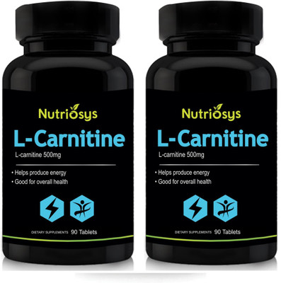

Nutriosys L-carnitine 500mg ( Tablets)- Pack of 2(180 No)