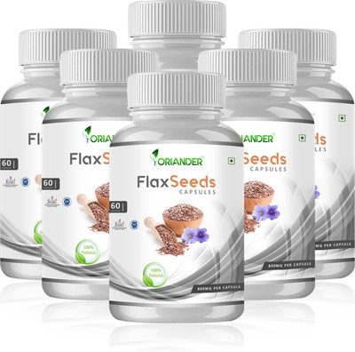 

Oriander 100% natural, pure & organic flaxseeds extract 800 Mg 60 capsules (pack of 6)(540 g)