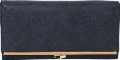 

Bee fashionable Women Blue Artificial Leather Wrist Wallet(10 Card Slots), Dark blue