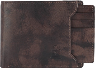 

Le Craf Men Casual Brown Genuine Leather Wallet(9 Card Slots), Dark brown